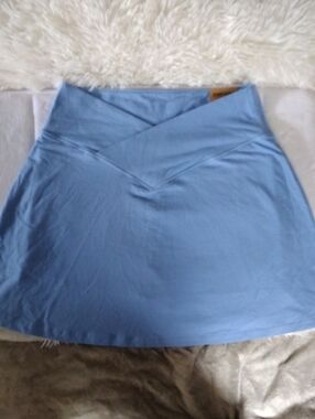 Light Blue Women's V-Waist Skort